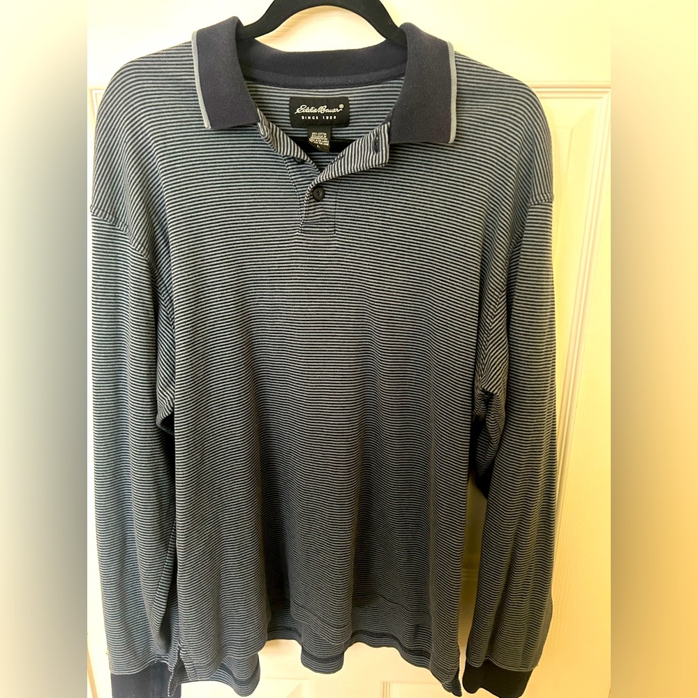 Eddie Bauer Mens long sleeve polo shirt